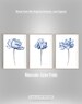 Navy blue wall art prints Bedroom wall decor Living room wall decor Bedroom wall art Above bed Minimalist artwork Peony flowers set of 3 