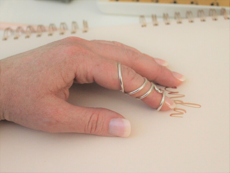925 Silver Swan Neck Deformity Ring Splint Set PIP Etsy