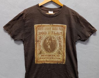 Maglietta grafica vintage Lucky Brand Bob Dylan – Prodotta negli USA – Taglia L (vestibilità modificata in M)