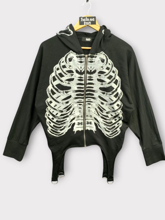 GLAD NEWS スケルトンジップパーカー – サイズR – 日本 – 原宿パンク