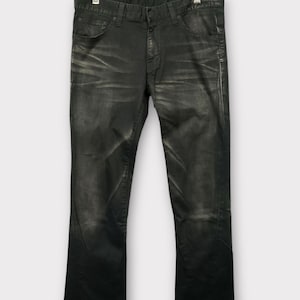 Jean noir Oro by TORNADO MART vintage de l&#39;an 2000 Taille M | Streetwear rock japonais des années 2000