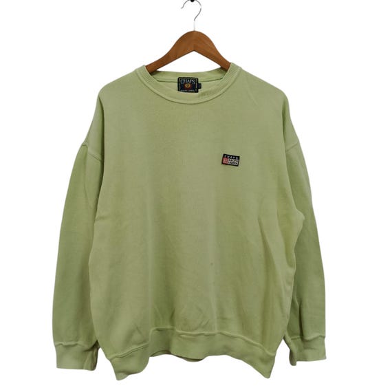 Chaps Ralph Lauren, Vintage Chaps Ralph Lauren Sweatshirt, 90s Minimalist Green Crewneck
