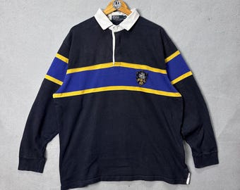 RARE Vintage 90s Distressed Polo Ralph Lauren Cross Flags Long