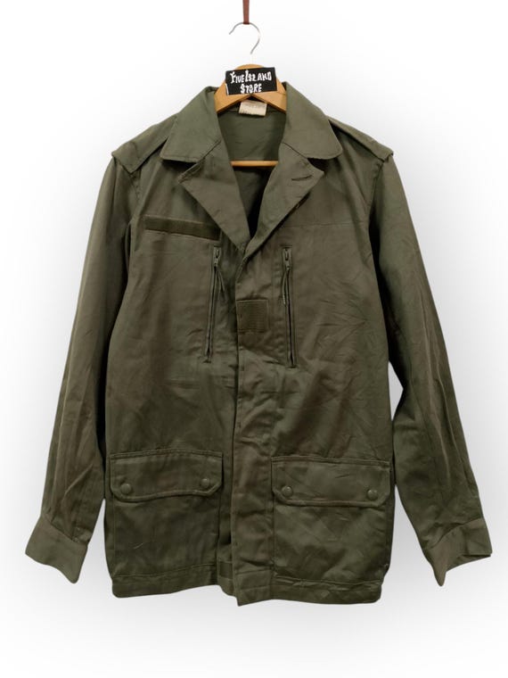 Vintage French Military Jacket - Warein Lille 1989 - Olive Green