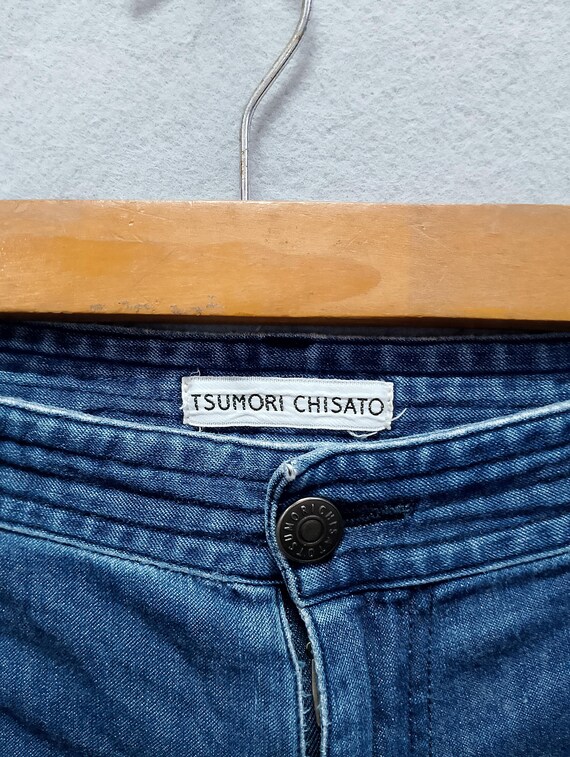Tsumori Chisato Denim Pants: Japanese Designer Jeans, Panel Pocket