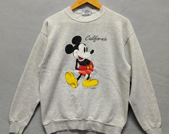 Vintage 90s Velva Sheen Mickey Mouse Sweatshirt Made in USA Size M Disney Crewneck
