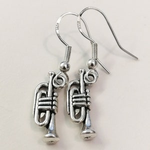 Silver Trumpet Earrings