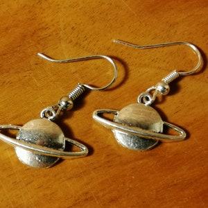 Silver Planet Earrings