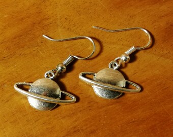 Silver Planet Earrings
