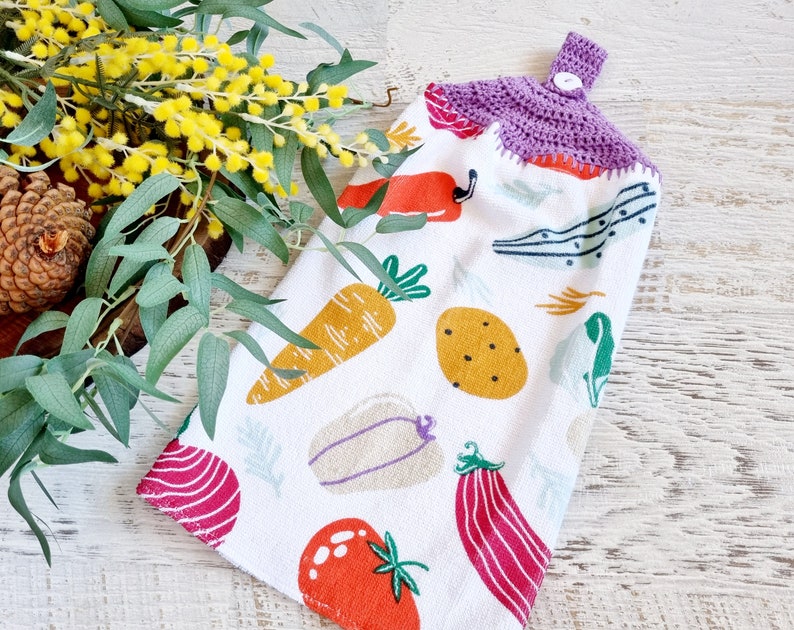 Kitchen Hand Towel Vintage Handmade Single Crochet Tea Towel 9 Styles Twenty Six