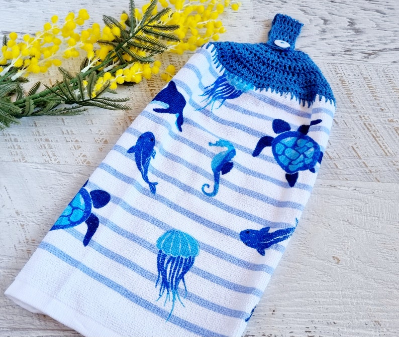 Kitchen Hand Towel Vintage Handmade Single Crochet Tea Towel 9 Styles Nineteen