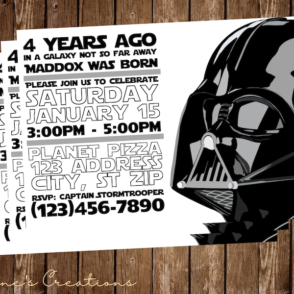 Darth Vader Invites - Etsy