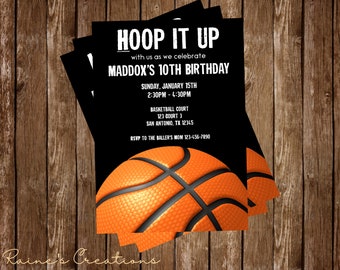 Faire-part d'anniversaire de basket-ball