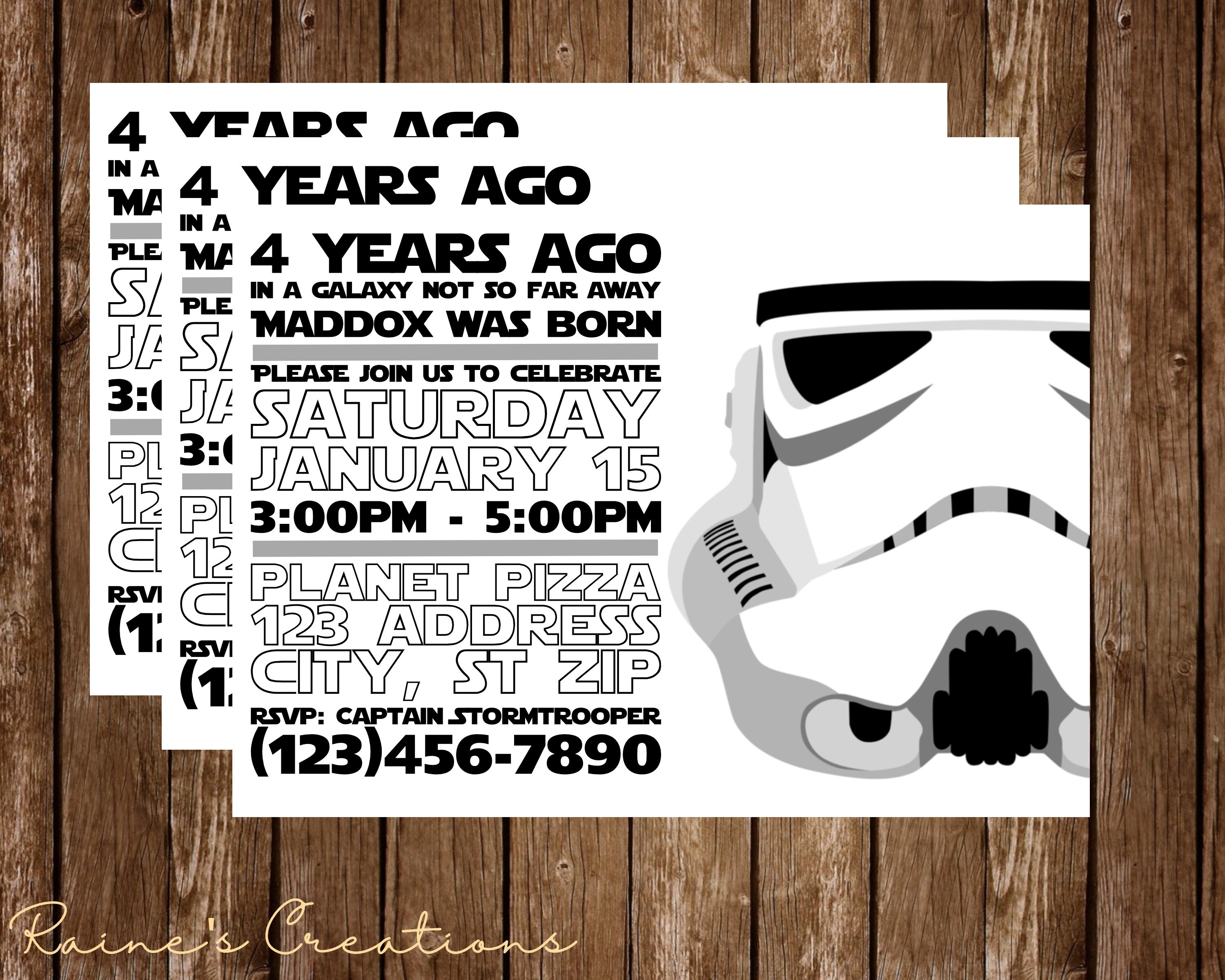 Stormtrooper Birthday Invitation - Etsy
