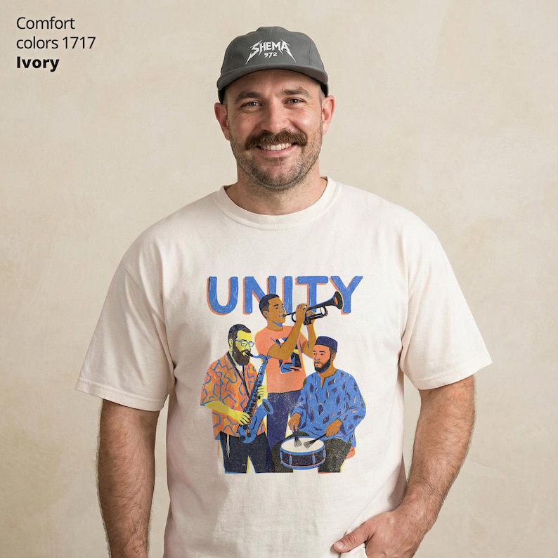 Jazz Shirt, Interfaith Music Graphic Tee, Unity Gift for Men, Jewish ...
