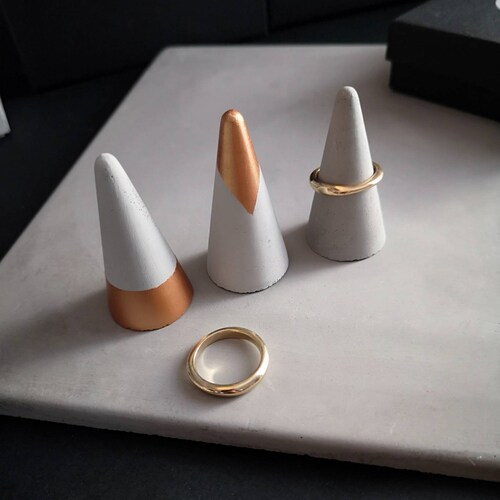Set of 3 Ring Holder / Concrete Ring Storage Etsy