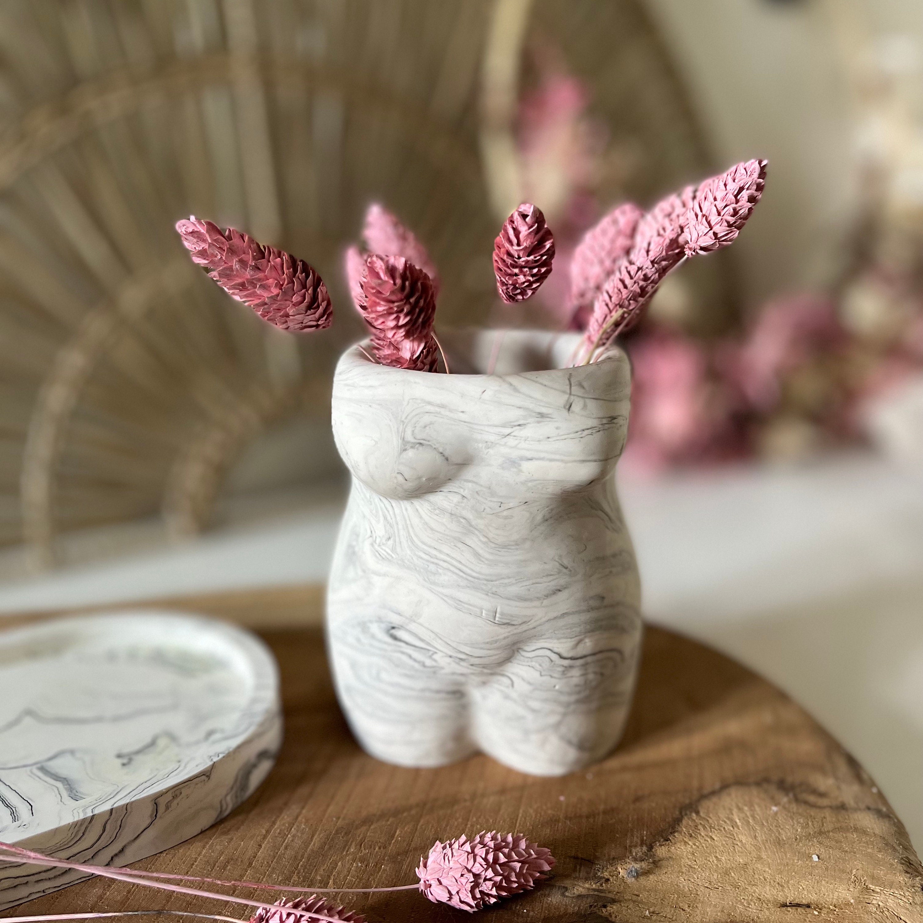 Vase Buste de Femme Marbré Fait Main L Atelier Ideco