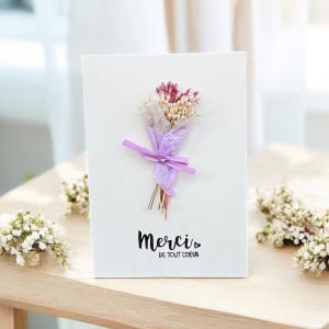 Carte fleurie MERCI