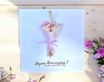 Carte fleurie JOYEUX ANNIVERSAIRE