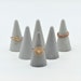 Atelier IDeco - Set of 6 concrete cone ring holders 