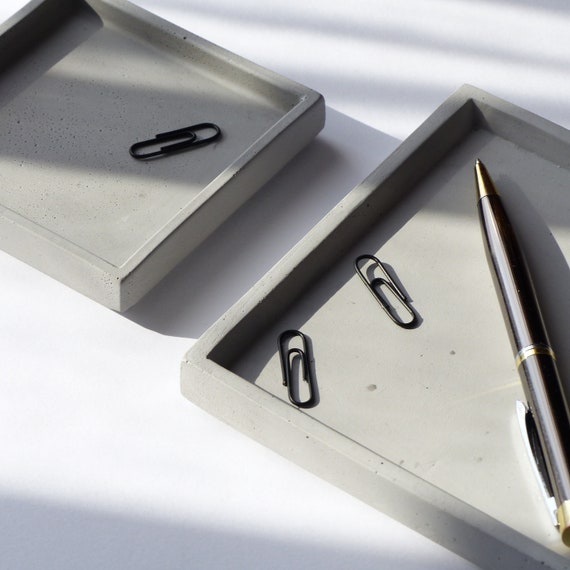 Concrete Grey Square Plate Atelier Ideco