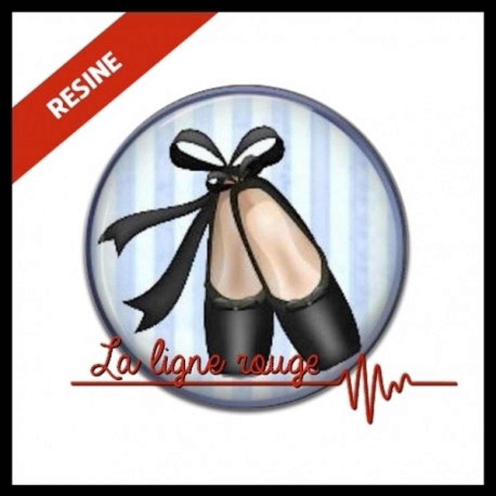 to choose from-with or without support cabochon, resin or glass, silver or bronze - ballet shoes (9301) - gift birthday christma