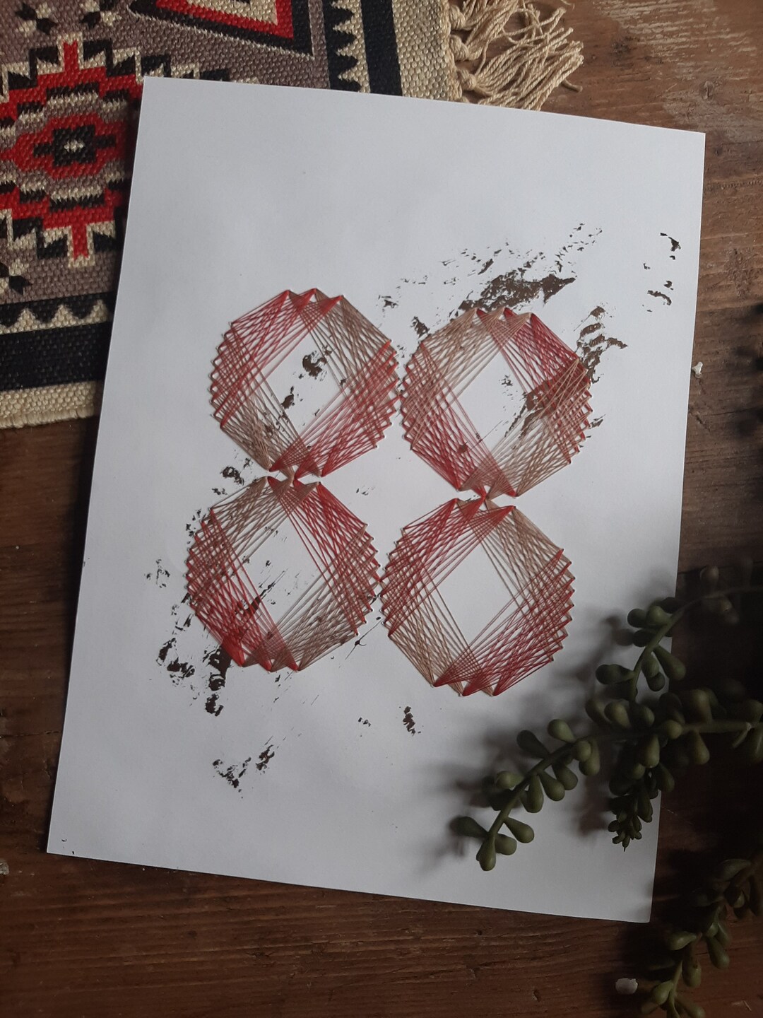 Hand Stitched Art Mandala Art Etsy UK