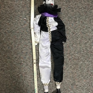 Clown Puppe Vintage Pierrot Harlequin