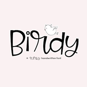 Birdy Font: una fuente manuscrita peculiar, fuentes Cricut, fuentes para artesanos
