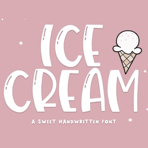 Carattere gelato: divertente carattere scritto a mano, caratteri per Cricut, creazione di caratteri