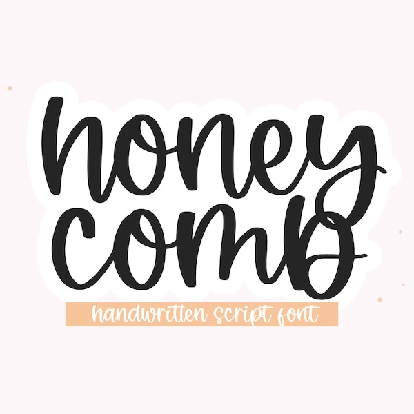 Honeycomb Font - Bouncy Handwritten Script Font, Cricut Fonts, Procreate Font, Modern Font, Cursive Font, Fonts for Cricut