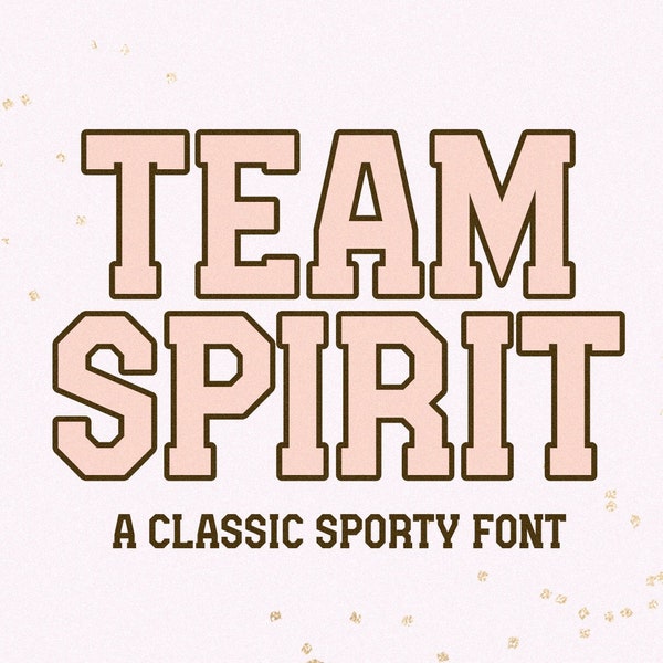 Team Spirit Font - Sports Font, Retro Font, Cricut Fonts, College Font, Fonts for Cricut, Letterman Font, Procreate Font, Font for Jerseys