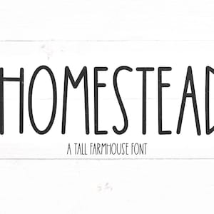Fuente Homestead - Fuente manuscrita delgada, Fuentes Cricut, Fuentes de granja, Fuente alta, Fuente country, Fuente Procreate, Fuentes para Cricut