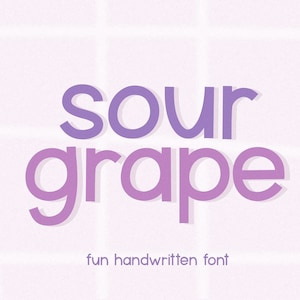 Fuente Sour Grape - Fuente manuscrita, Fuentes Cricut, Fuentes para profesores, Fuentes Procreate, Fuentes para Cricut, Fuente impresa, Fuente Goodnotes