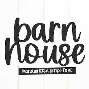 Fuente Barnhouse - Fuente de escritura manuscrita, Fuentes Cricut, Fuente Farmhouse, Handlettering, Fuentes para Cricut, Fuentes lindas