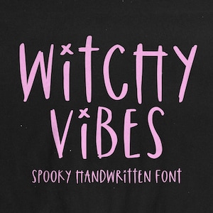 Witchy Vibes Schriftart - Halloween Schriftart, Cricut Schriftart, gruselige Schriftart, Schriftarten für Cricut, Scary Schriftart, Procreate Schriftart, Halloween Schriftarten