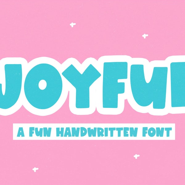 Joyful Font - Bold Handwritten Font, Bubbly Font, Cricut Fonts, Teacher Font, Bubble Font, Fonts for Cricut, Procreate Fonts