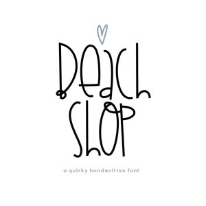Beach Shop, Quirky Handwritten Font, Crafting Fonts, Fonts for Cricut
