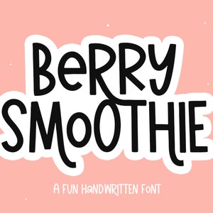 Fuente Berry Smoothie - Fuente divertida, Fuente Procreate, Fuentes Cricut, Fuente Swash, Fuentes para Cricut, Fuente Goodnotes, Fuente Canva, Fuentes de logotipo