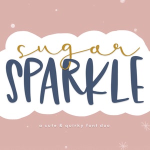 Bundle di caratteri Sugar Sparkle: caratteri Cricut, caratteri per script, caratteri Procreate, caratteri per Cricut, caratteri corsivi, pacchetto di caratteri Cricut, carattere rimbalzante