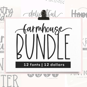 Farmhouse Font Bundle - Fonts for Crafters, Cricut Fonts, Farmhouse Fonts, Rustic Fonts, Country Fonts, Fonts for Cricut - PART 2
