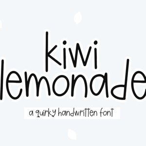 Fuente Kiwi Lemonade - Fuente manuscrita peculiar, Fuente Cricut, Fuente Procreate, Fuentes para Cricut, Fuente hinchable, Fuentes de elaboración