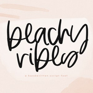 Beachy Vibes Font - Police de script manuscrite moderne, Police Boho, Police Cricut, Calligraphie moderne, Police de mariage