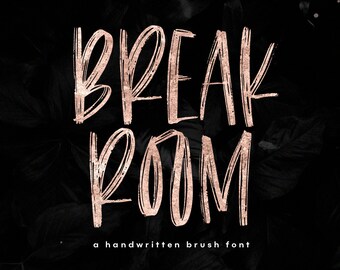 Breakroom - A Bold Handwritten Brush Font - TTF / OTF