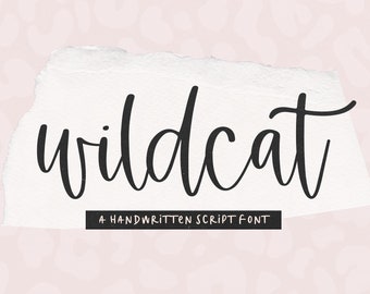 Czcionka Wildcat - czcionka pisma odręcznego, czcionki Cricut, czcionka Procreate, nowoczesna kaligrafia, czcionka ślubna, czcionka kursywna, czcionki dla Cricut