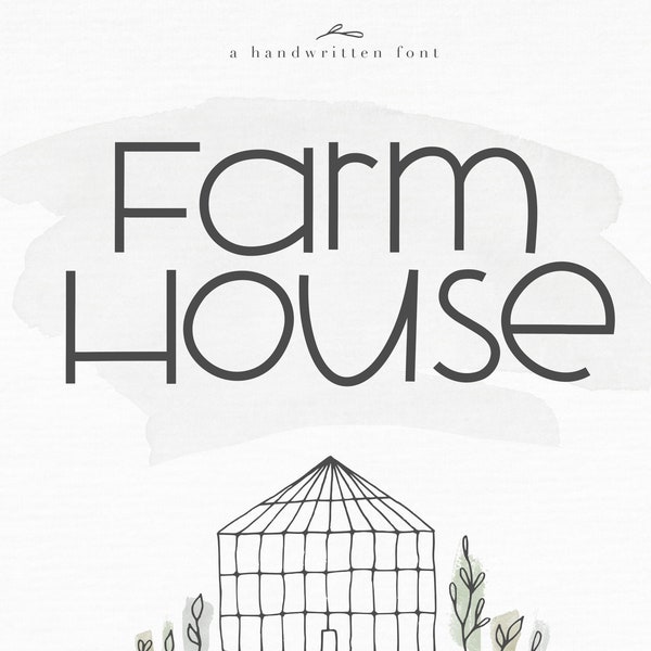 Farmhouse Font - Handwritten Font, Cricut Font, Country Font, Cute Fonts, Crafting Font