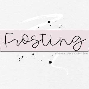 Frosting - Handwritten Script Font - TTF / OTF - Etsy