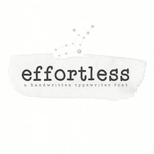 Effortless Font - Handwritten Typewriter Font, Fonts for Cricut