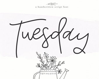 Tuesday - Handwritten Script Font - TTF / OTF