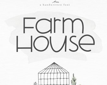 Farmhouse Font - Handwritten Font, Cricut Font, Country Font, Cute Fonts, Crafting Font